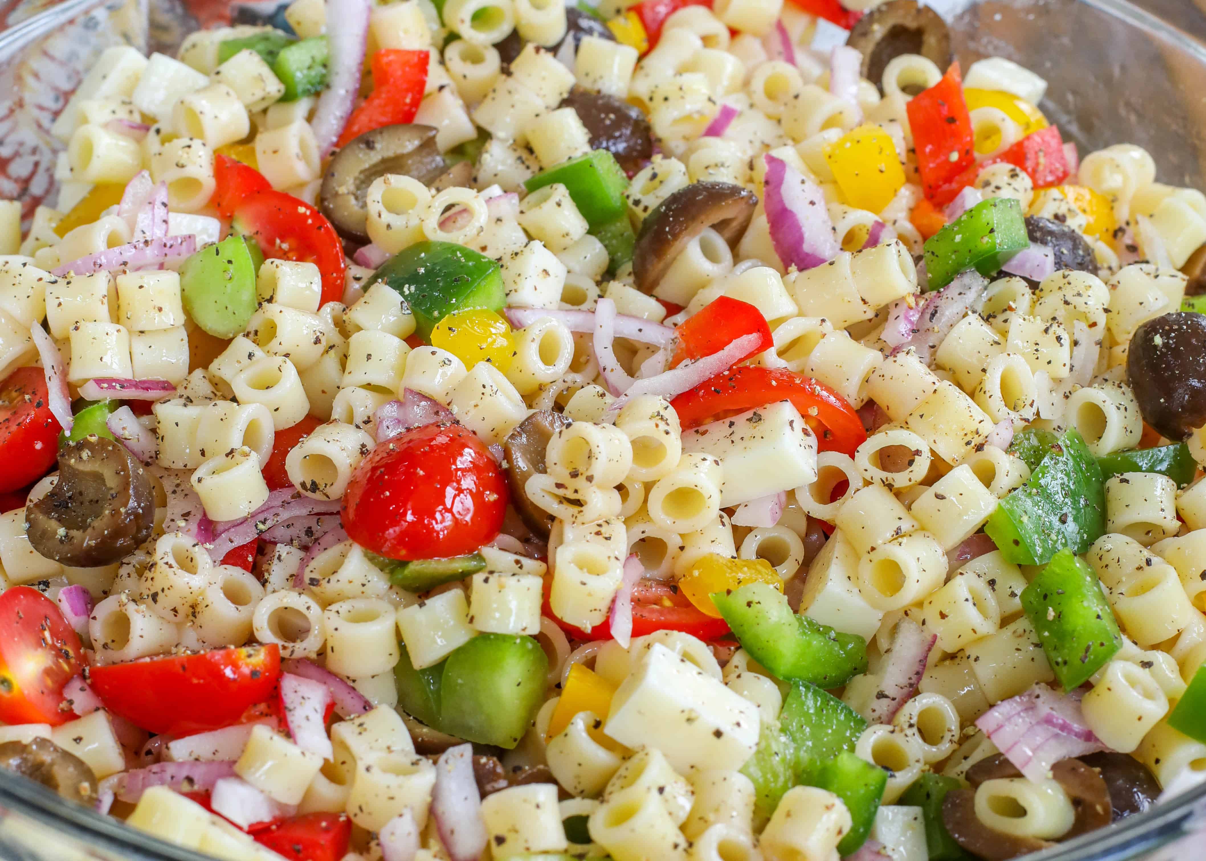 Tangy Summer Pasta Salad with Fresh Tomatoes & Zesty Vinaigrette